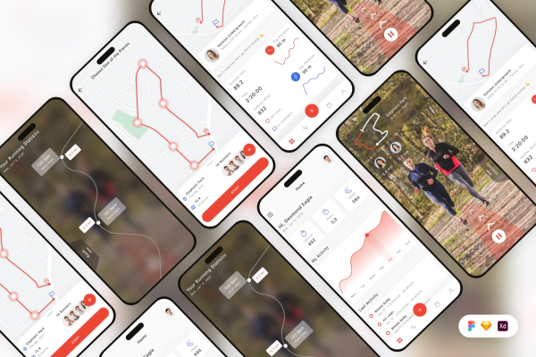 Running & Activity Tracker Mobile App UI Kit