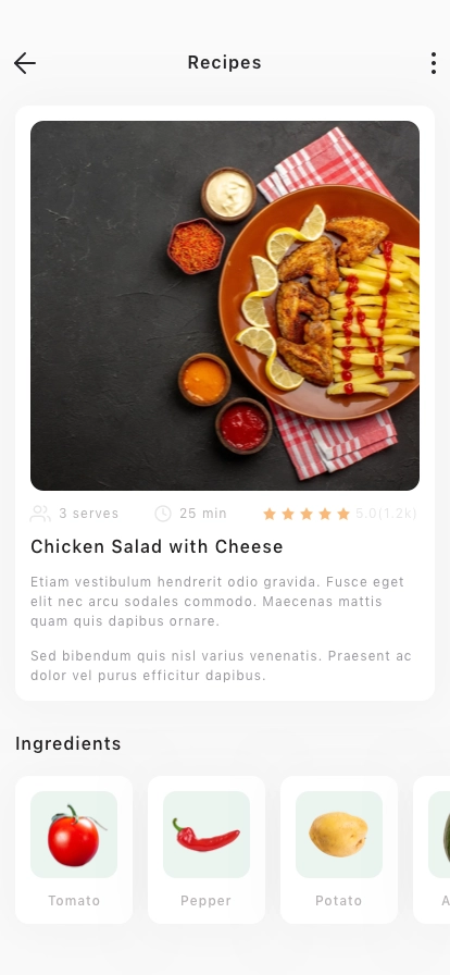 Healthy Food & Nutrition Mobile App UI Kit - Screenshot 5
