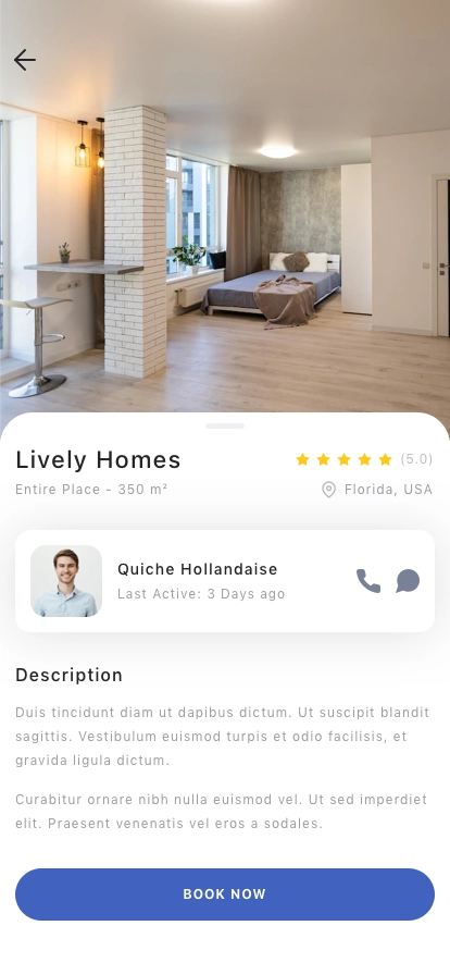 Home Rental Mobile App UI Kit - Screenshot 4