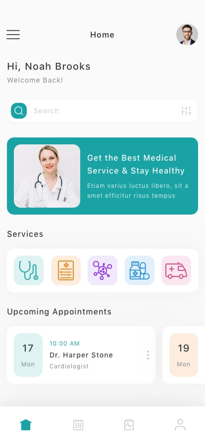 Medical Mobile App UI Kit - Screenshot 1