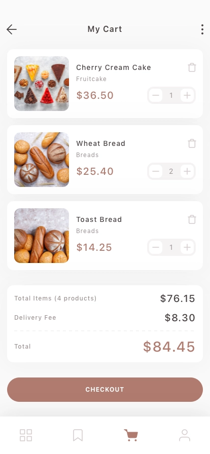 Bakery Shop Mobile App UI Kit - Screenshot 5