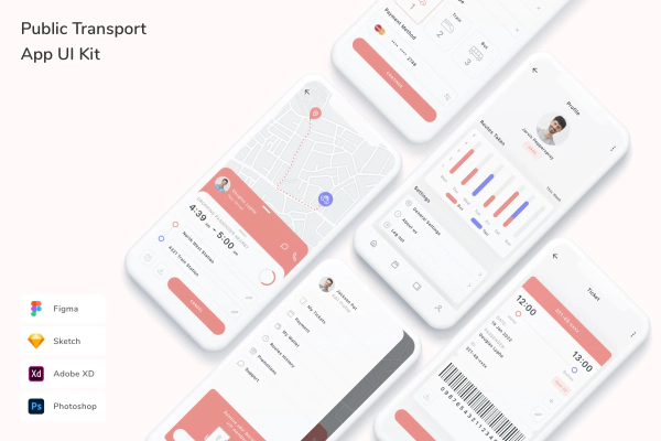 Public Transport App UI Kit