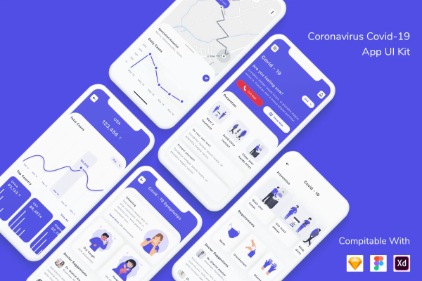 Covid 19 App UI Kit