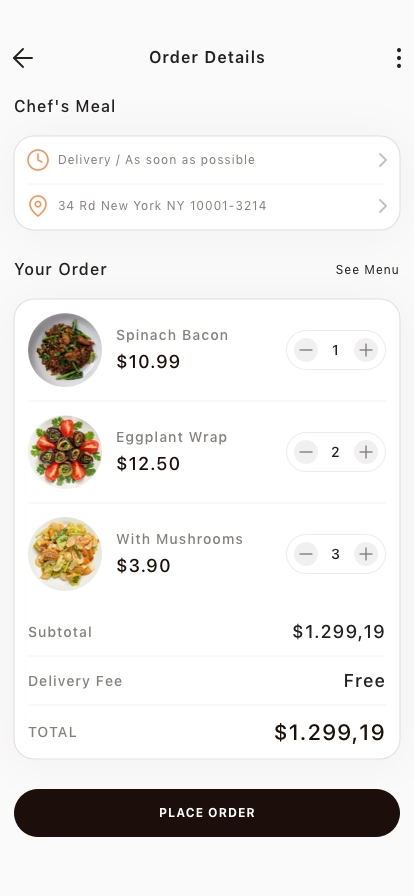 Food Ordering Mobile App UI Kit - Screenshot 2