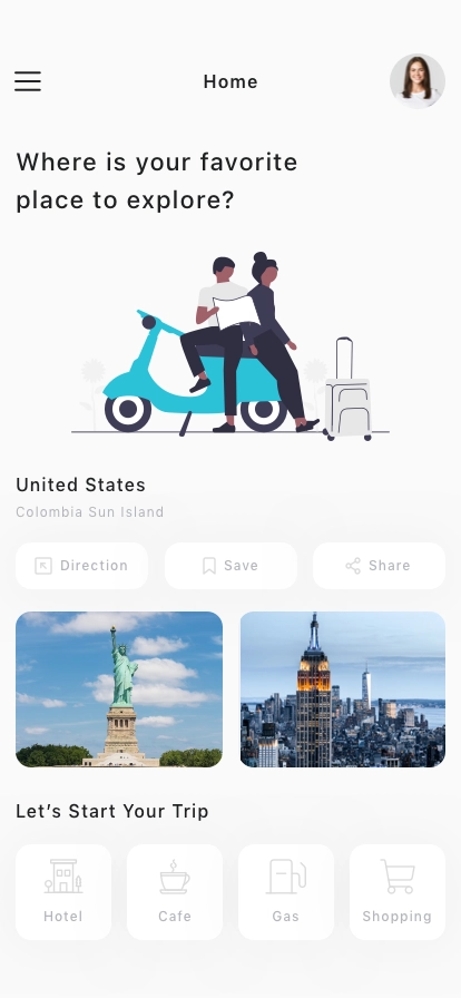 Travel & Trip Mobile App UI Kit - Screenshot 1