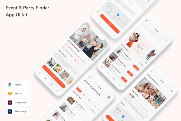 Event & Party Finder App UI Kit