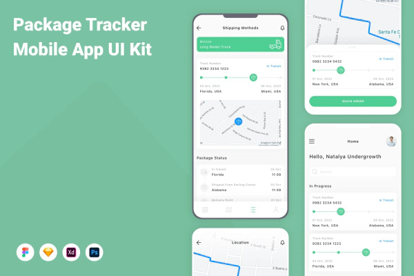 Package Tracker Mobile App UI Kit