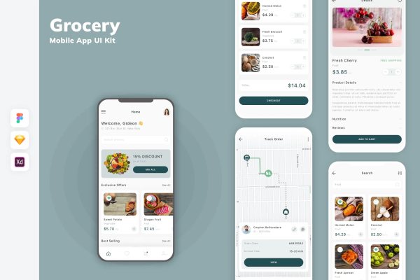 Grocery Mobile App UI Kit