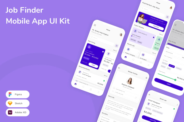 Job Finder Mobile App UI Kit