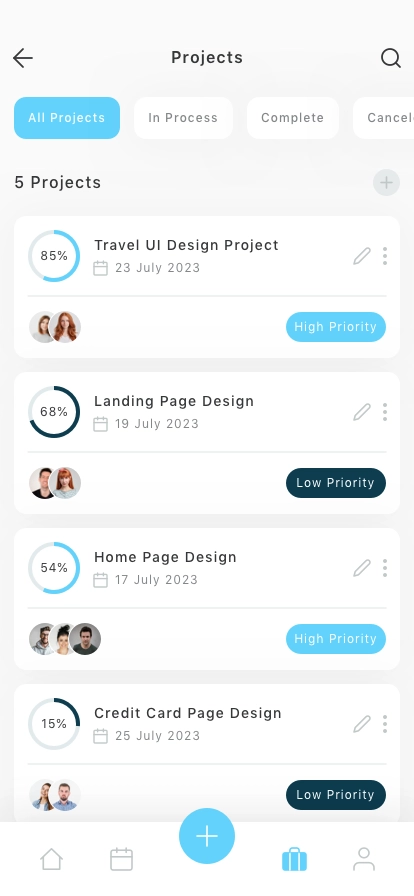 Project Management Mobile App UI Kit - Screenshot 5