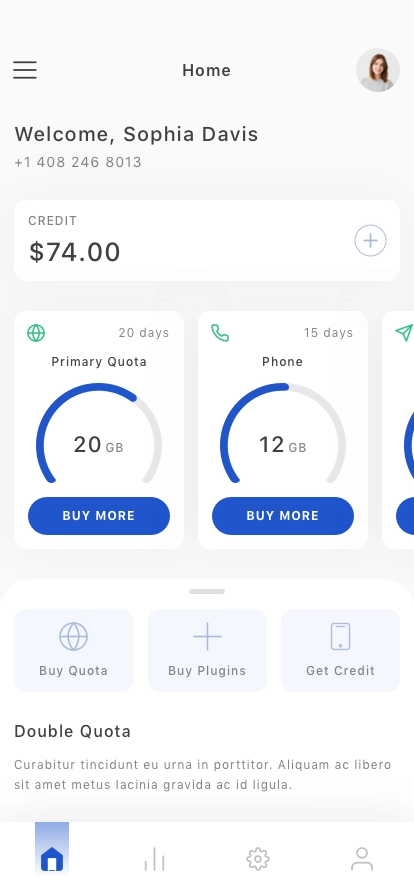 Internet Provider Mobile App UI Kit - Screenshot 1