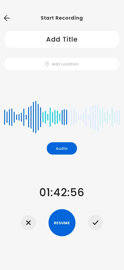 Voice & Audio Recorder Mobile App UI Kit - Screenshot 5