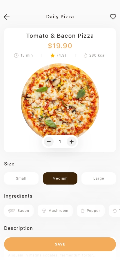 Pizza Delivery Mobile App UI Kit - Screenshot 3