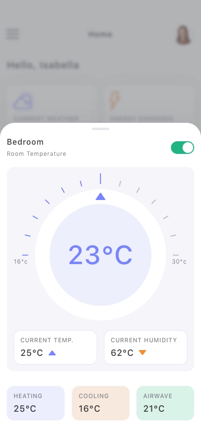 Smart Home AC Mobile App UI Kit for Figma, Sketch & XD | UIworkshop