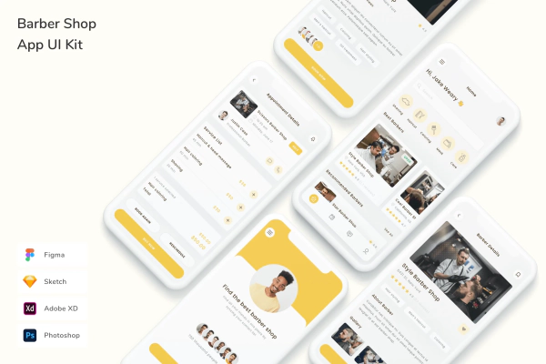 Barber Shop App UI Kit
