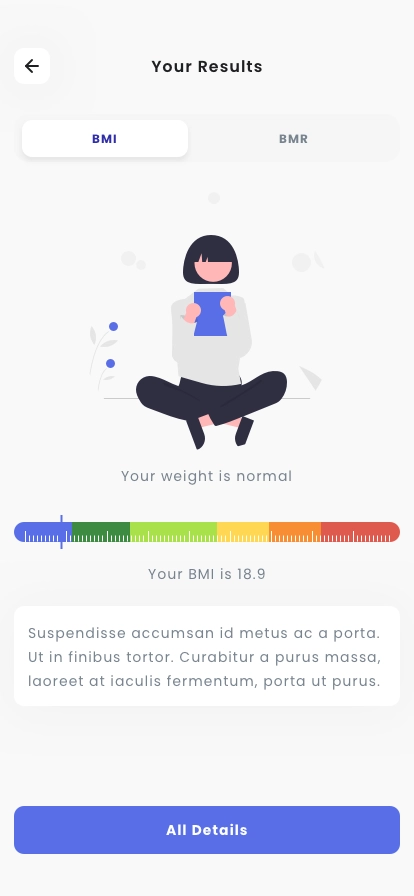 BMI Calculator Mobile App UI Kit for Figma, Sketch & XD | UIworkshop
