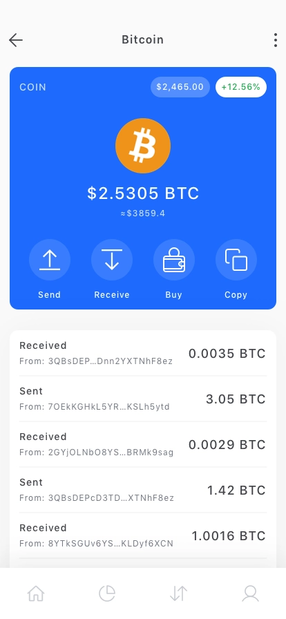 Cryptocurrency Mobile App UI Kit - Screenshot 5
