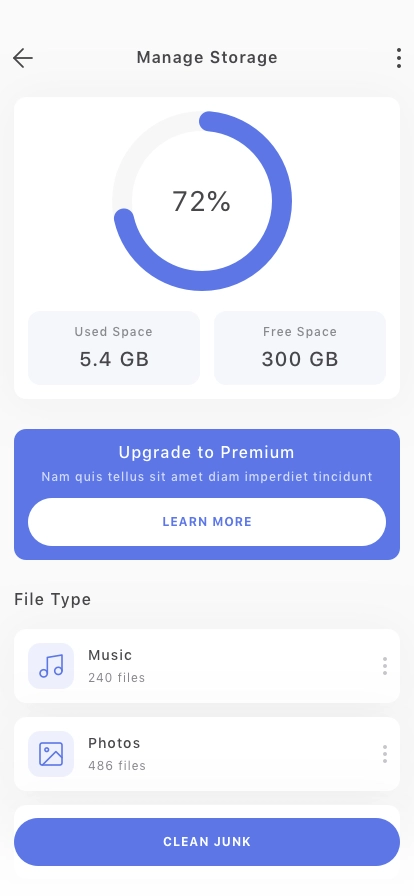 File Manager Mobile App UI Kit - Screenshot 3