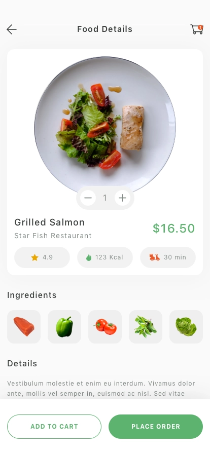 Food Delivery & Shop App UI Kit - Screenshot 3