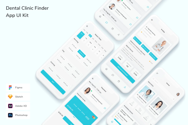 Dental Clinic Finder App UI Kit