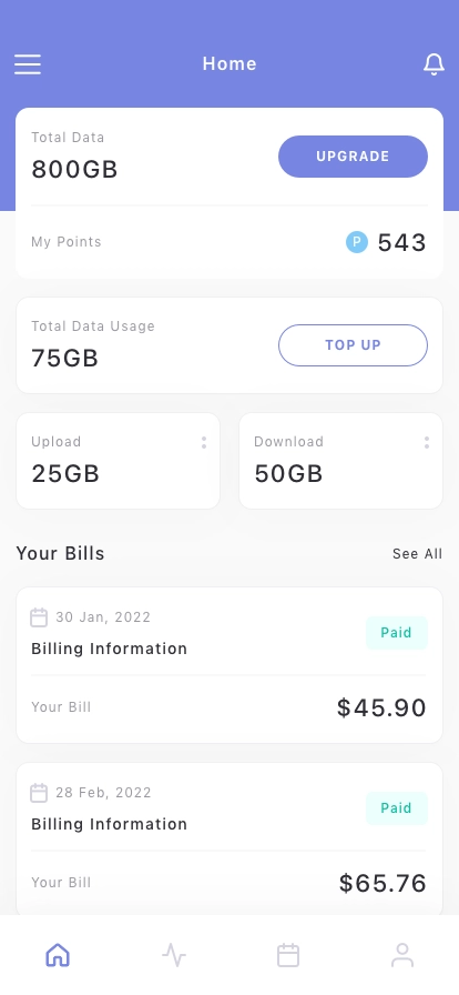 Internet Provider Mobile App UI Kit - Screenshot 1