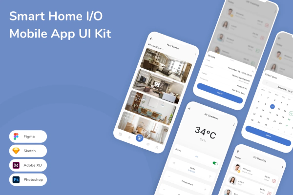 Smart Home I/O Mobile App UI Kit