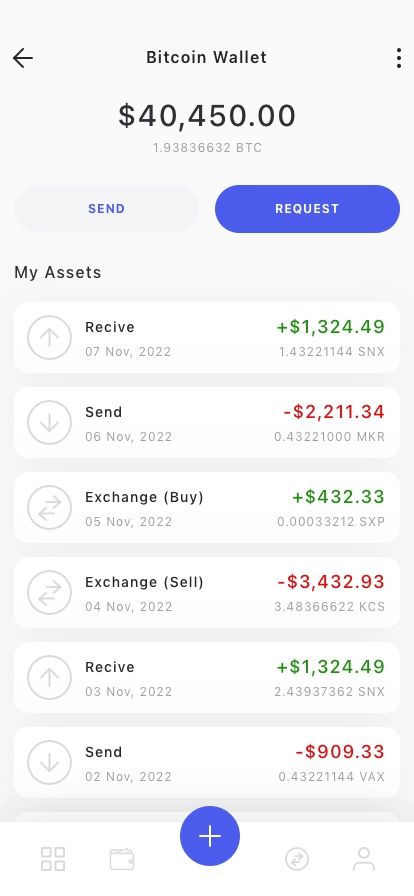 Cryptocurrency Wallet Mobile App UI Kit - Screenshot 3