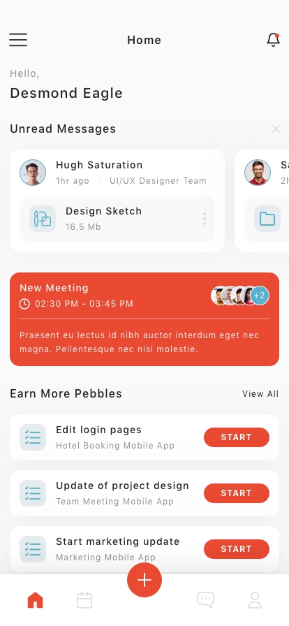 Team Meeting Mobile App UI Kit - Screenshot 2