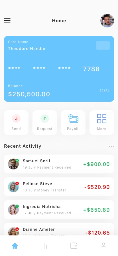 Financial Tracker Mobile App UI Kit - Screenshot 1