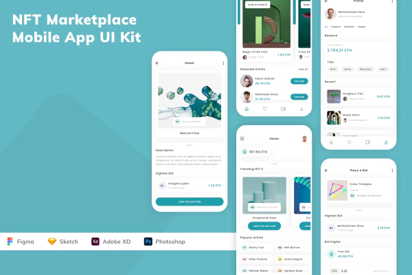 NFT Marketplace Mobile App UI Kit