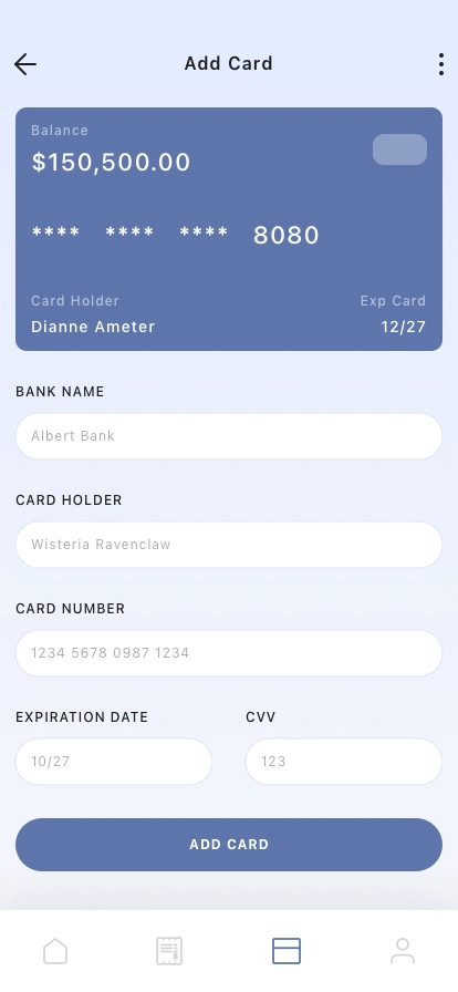 Card Management Mobile App UI Kit - Screenshot 3