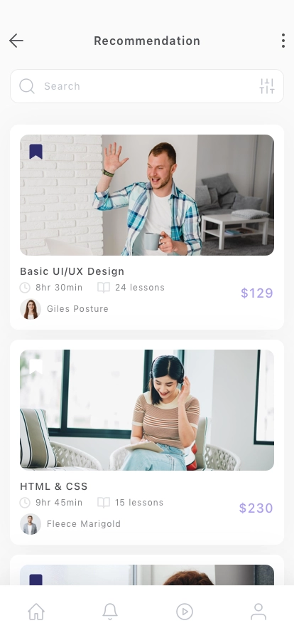 Online Course Mobile App UI Kit - Screenshot 3