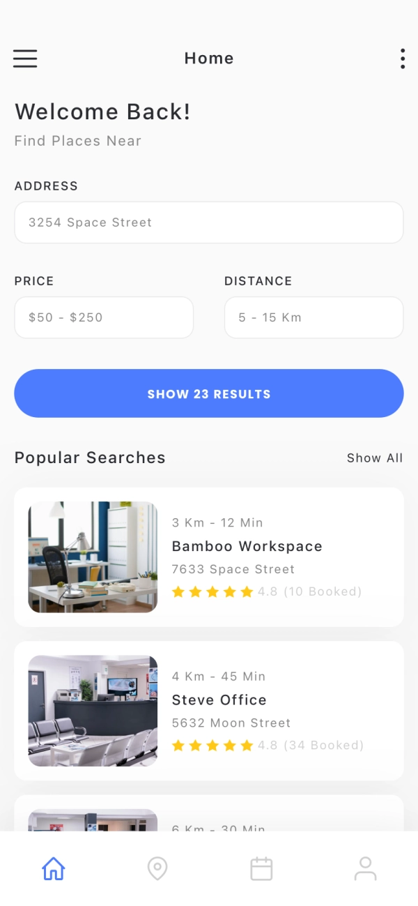 Work Space Booking Mobile App UI Kit - Screenshot 1