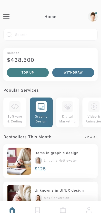 Freelance Mobile App UI Kit - Screenshot 1