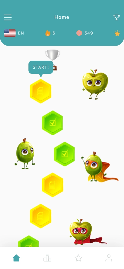 Language Learning Mobile App UI Kit - Screenshot 1