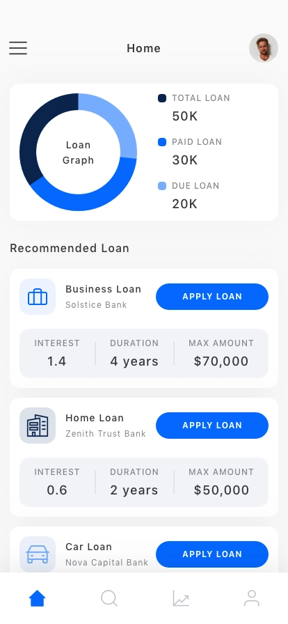 Loan Calculator Mobile App UI Kit - Screenshot 1