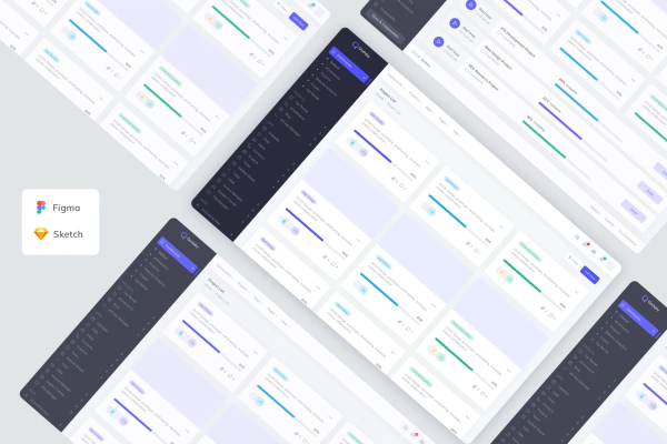Project List Admin Dashboard Template UI Kit